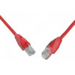 Patch kabel SOLARIX Cat.6 SFTP 0,5m, červený, snag-proof ochrana