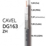 Koaxiální kabel CAVEL DG163ZH, LSZH, 10.1mm, prodej na metry