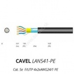 LAN kabel venkovní CAVEL 541, Cat5e, PE, F/UTP (FTP), černý, 300m balení