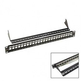 Univerzální patch panel SOLARIX 24 portů, černý 1U