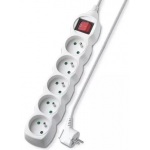 Prodlužovací kabel 5 zásuvek 5m Geti GEC55S s vypínačem