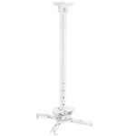 Stropní držák na projektor Vivolink 35 kg max, 74.5 - 114.5cm, 360 °, bílá barva