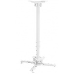 Stropní držák na projektor Vivolink 35kg max, 60.5 - 90.5 cm, 360 °, bílá barva