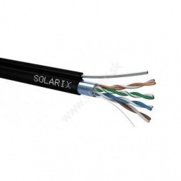 LAN kabel venkovní SOLARIX CAT5E, FTP, PE, samonosný, prodej na metry