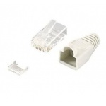 Konektor RJ45 CAT6, krimplovací, nestíněný, sada s krytkou