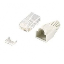 Konektor RJ45 CAT6, krimplovací, nestíněný, sada s krytkou