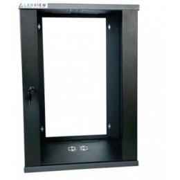 Nástěnný rozvaděč RACK 19", Lanview 10U, ECO hloubka 500mm, skleněné dveře