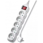 Prodlužovací kabel 5 zásuvek 2m Geti GEC52S s vypínačem