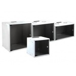 Nástěnný rozvaděč RACK 19", 6U, sklo, hloubka 450mm, bílý