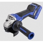 Bruska úhlová AKU 125mm s reg. ot., pádlový s., 2x aku 5Ah, nab. 6,5A, rukavice, RawlCase