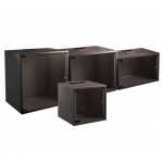Nástěnný rozvaděč RACK 19 ", 6U, sklo, hloubka 450mm, černý